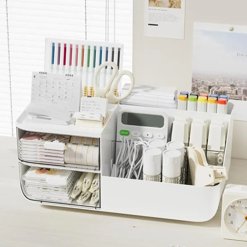 Home Office Desk With Drawers - Multifunctionele bureau-organizer met grote capaciteit en