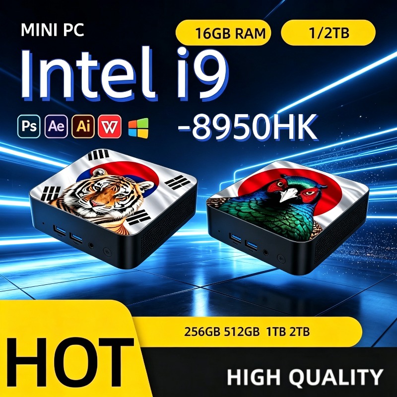 Home Office Laptop - Compacte desktop mini-pc Intel Core i9