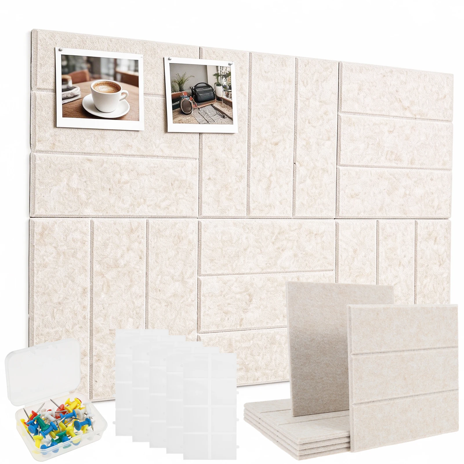 Home Office Alternative - 6/12 Stuks Vilt Bulletin Board Tegels