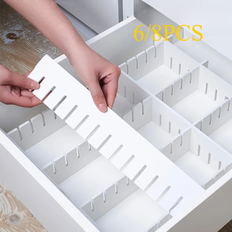 Home Office Desk With Drawers - Dikke kunststof ladeverdeler, op maat te