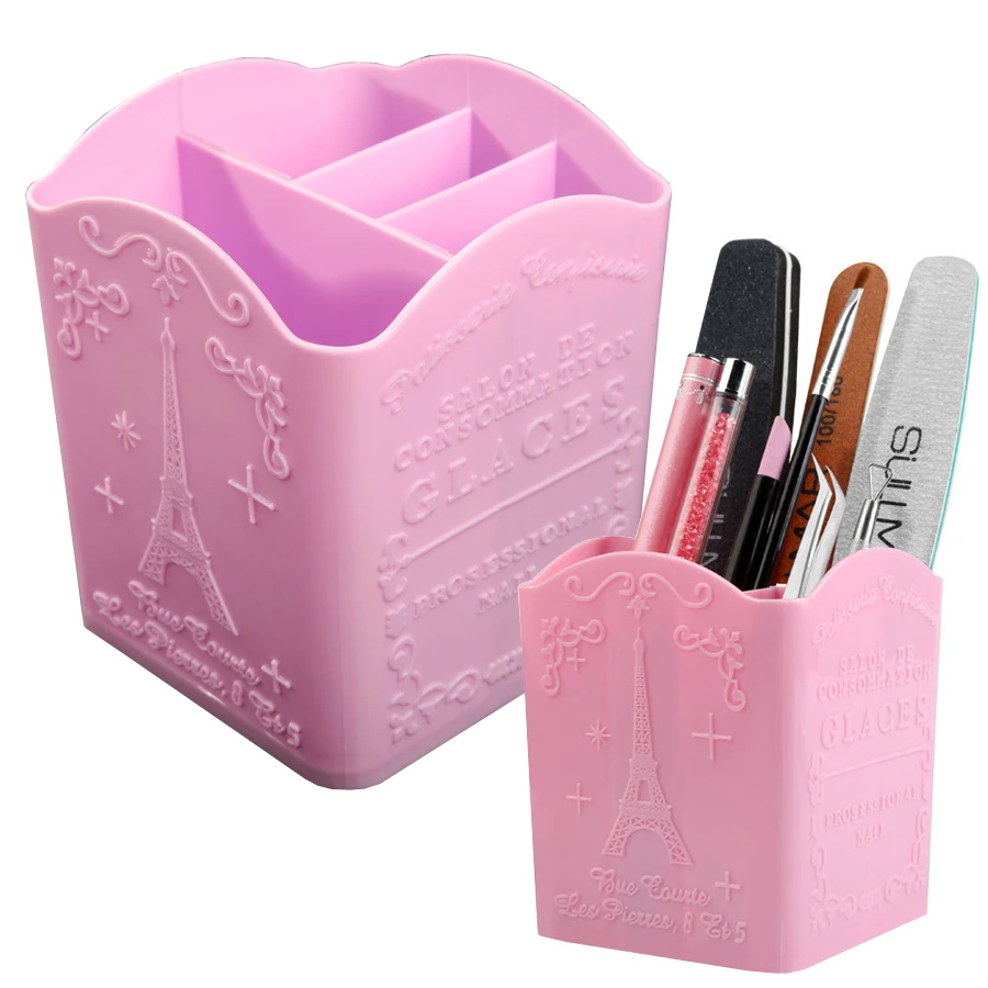 File Cabinet Drawer - Nagelkunstborstelhouder met 4 compartimenten, opbergdoos voor