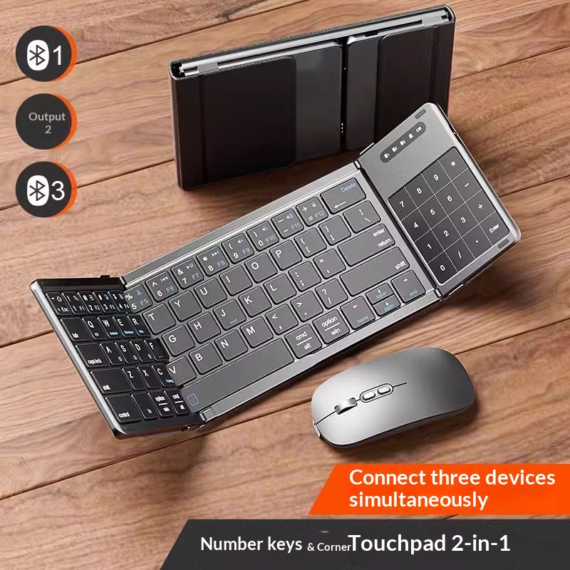 Home Office Laptop - Mengzu Tri Fold draadloos Bluetooth-toetsenbord met
