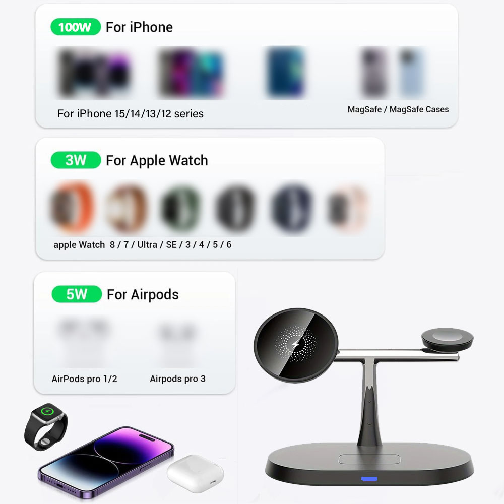 3-in-1 Magnetische Draadloze O - Desk Charging Station recensie en prijs