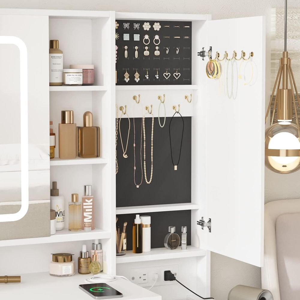 Vabches Witte Kaptafel met Spi - Desk Charging Station recensie en prijs