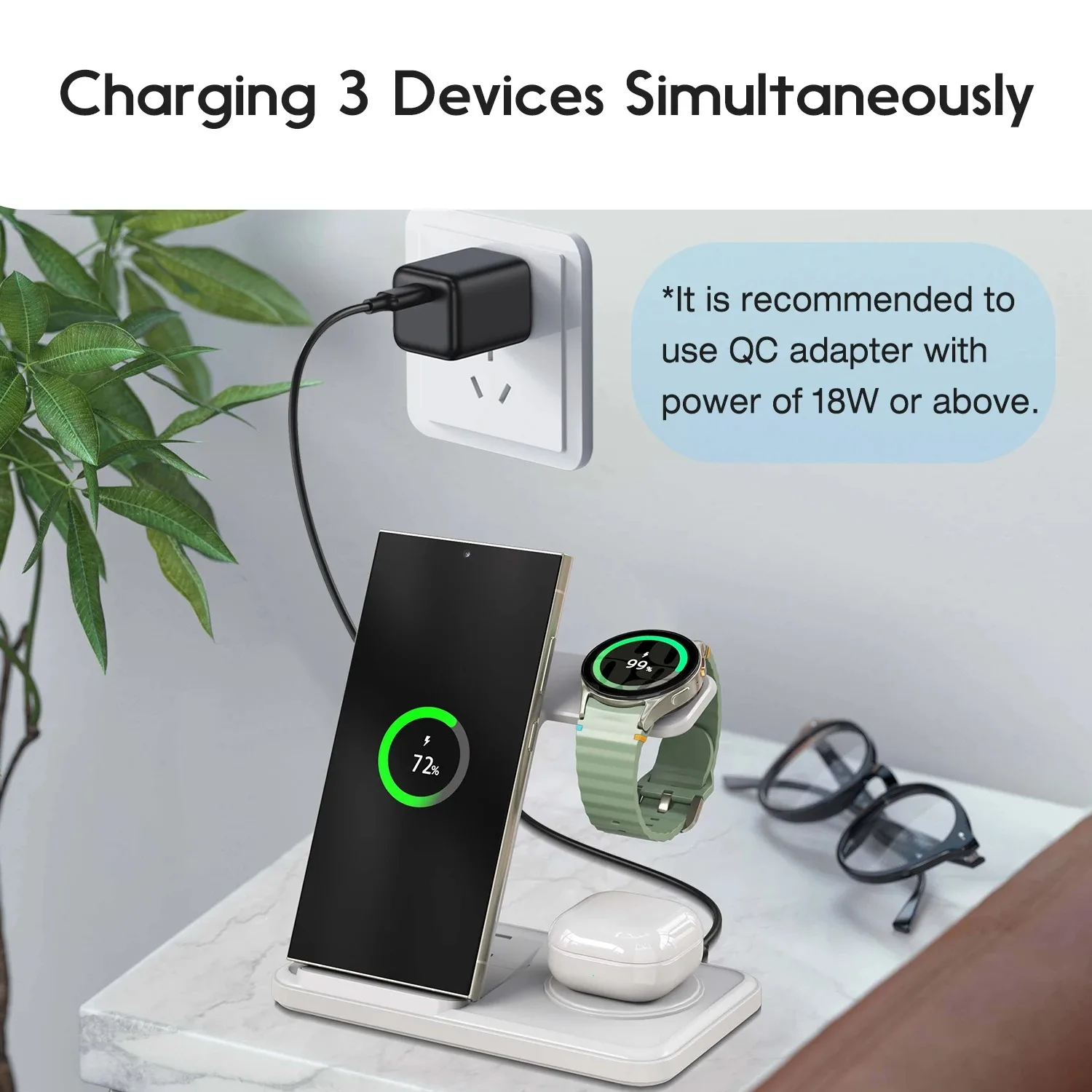 Desktop 3-in-1 draadloos laads - Desk Charging Station recensie en prijs