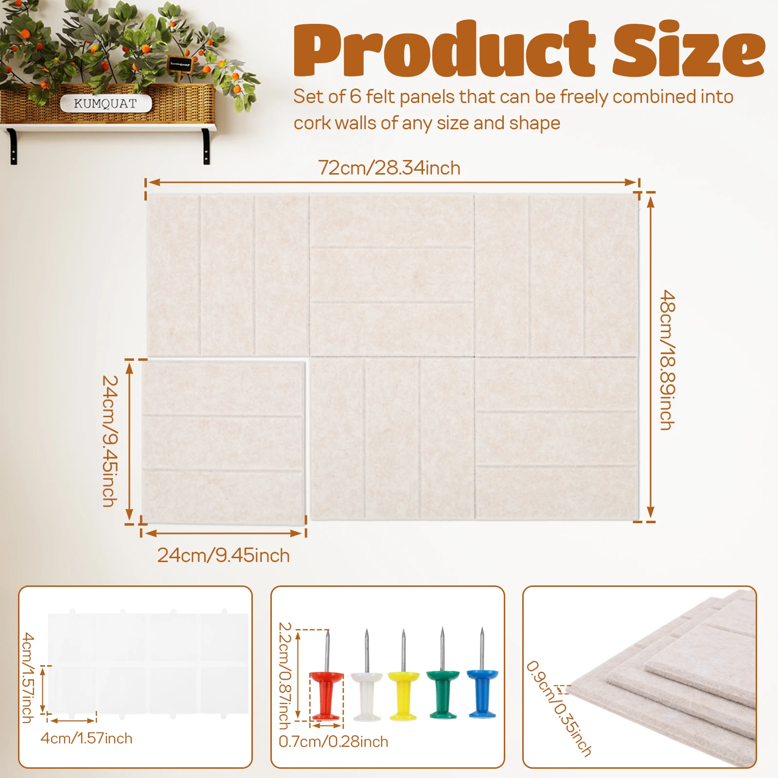 6/12 Stuks Vilt Bulletin Board - Home Office Alternative recensie en prijs