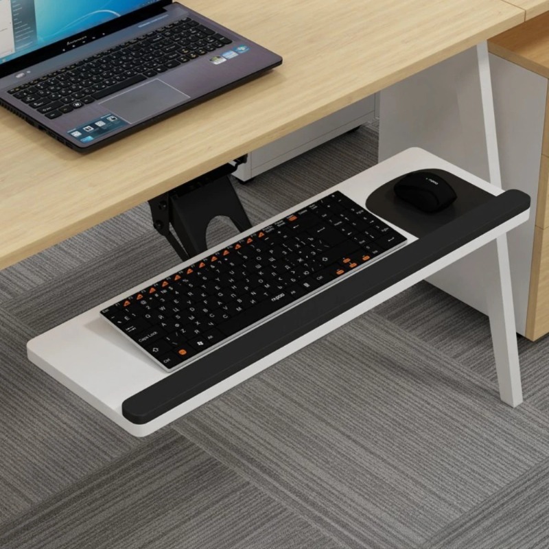 Toetsenbordlade onder bureau,  - Home Office Desk With Drawers recensie en prijs