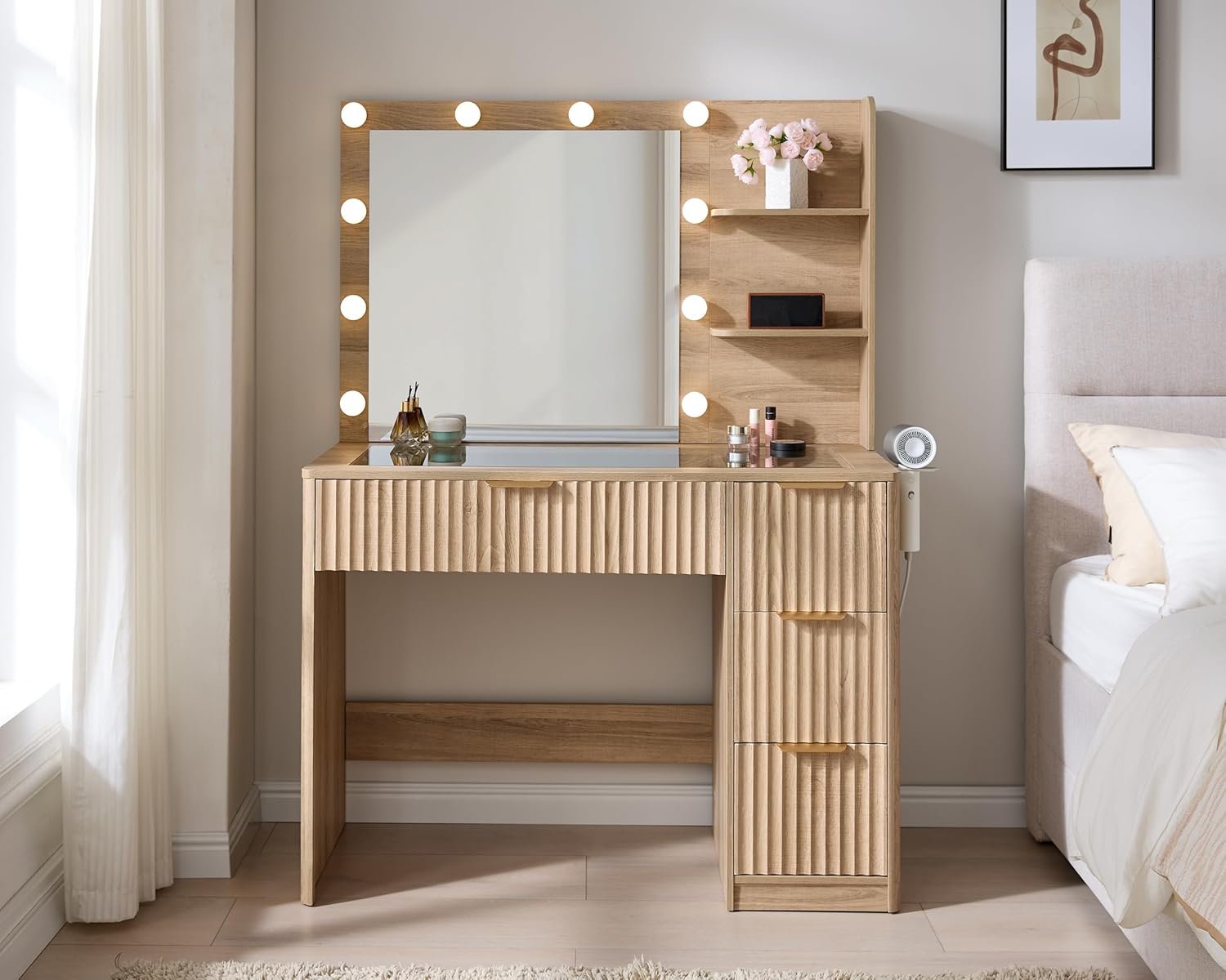 Natuurlijk eikenhouten geprofi - Desk Charging Station recensie en prijs