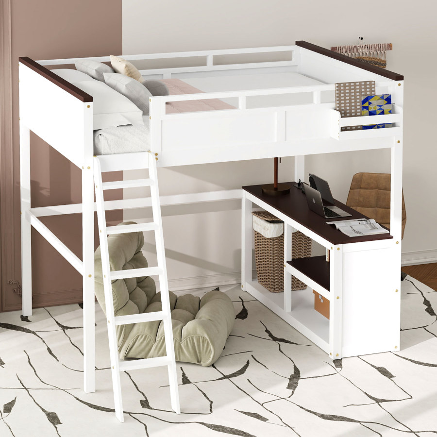 Queensize hoogslaper met burea - Desk Charging Station recensie en prijs