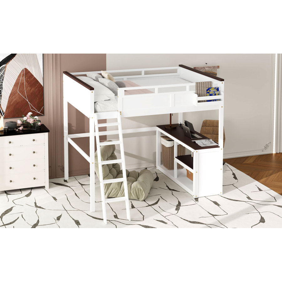 Queensize hoogslaper met burea - Desk Charging Station recensie en prijs