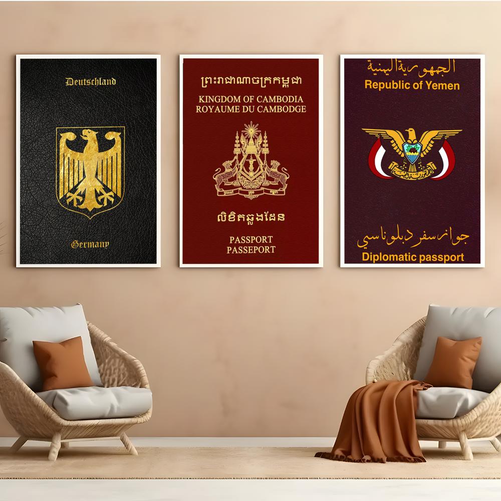 Dieprode paspoortenposter met  - Home Office Passport recensie en prijs