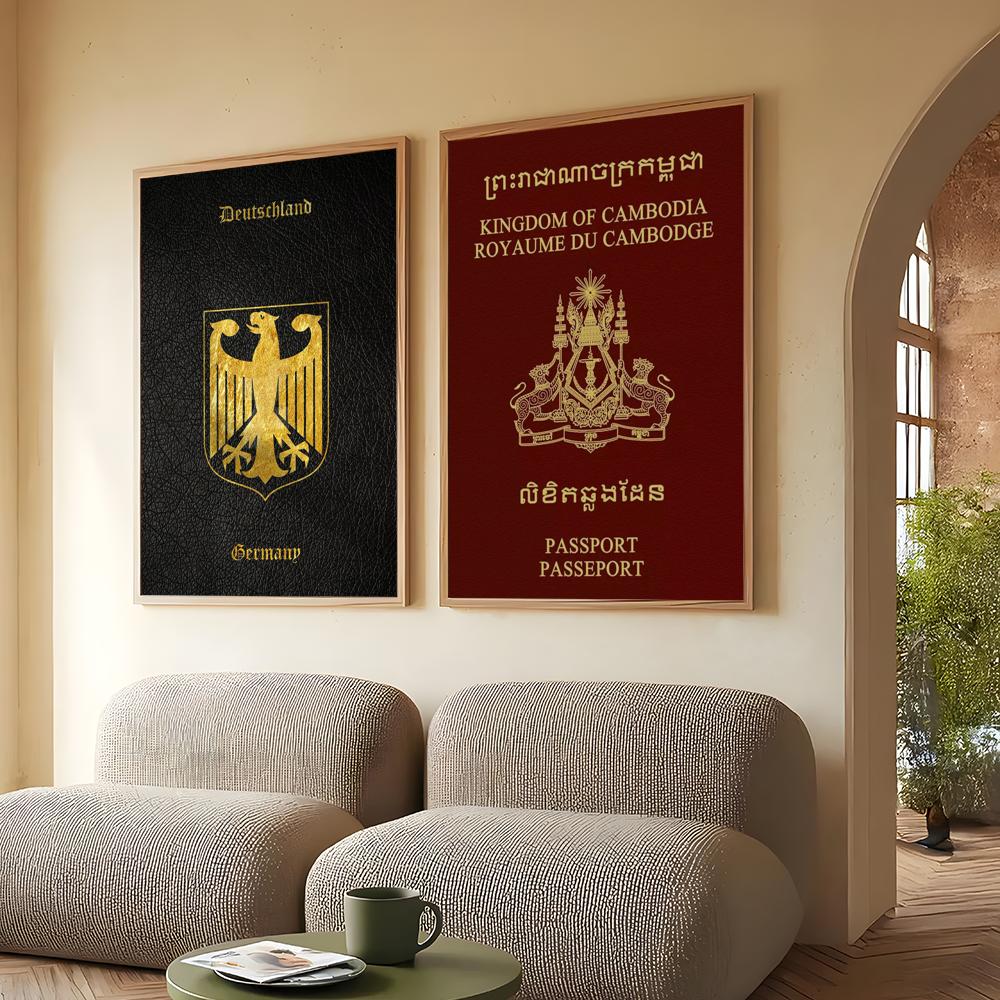 Dieprode paspoortenposter met  - Home Office Passport recensie en prijs