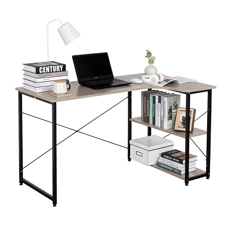 L-vormig hoekbureau met geïnte - Home Office Desk With Drawers recensie en prijs