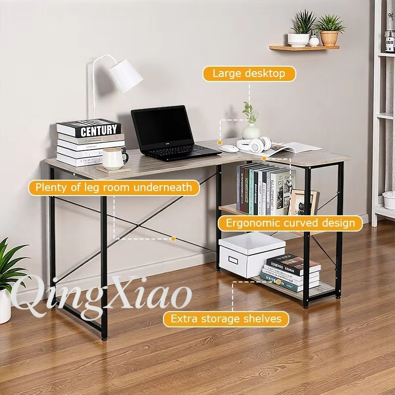 L-vormig hoekbureau met geïnte - Home Office Desk With Drawers recensie en prijs