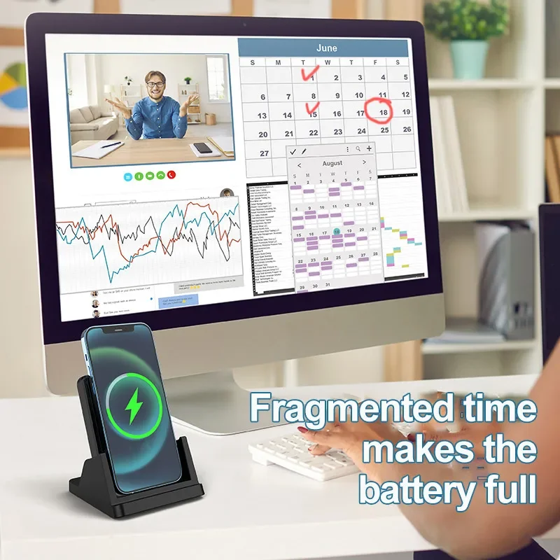 Draadloze oplader pad standaar - Desk Charging Station recensie en prijs