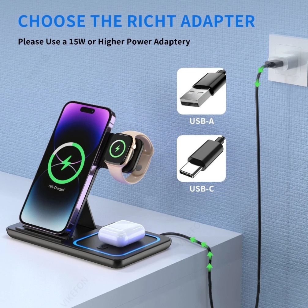 Opvouwbaar 3-in-1 draadloos op - Desk Charging Station recensie en prijs