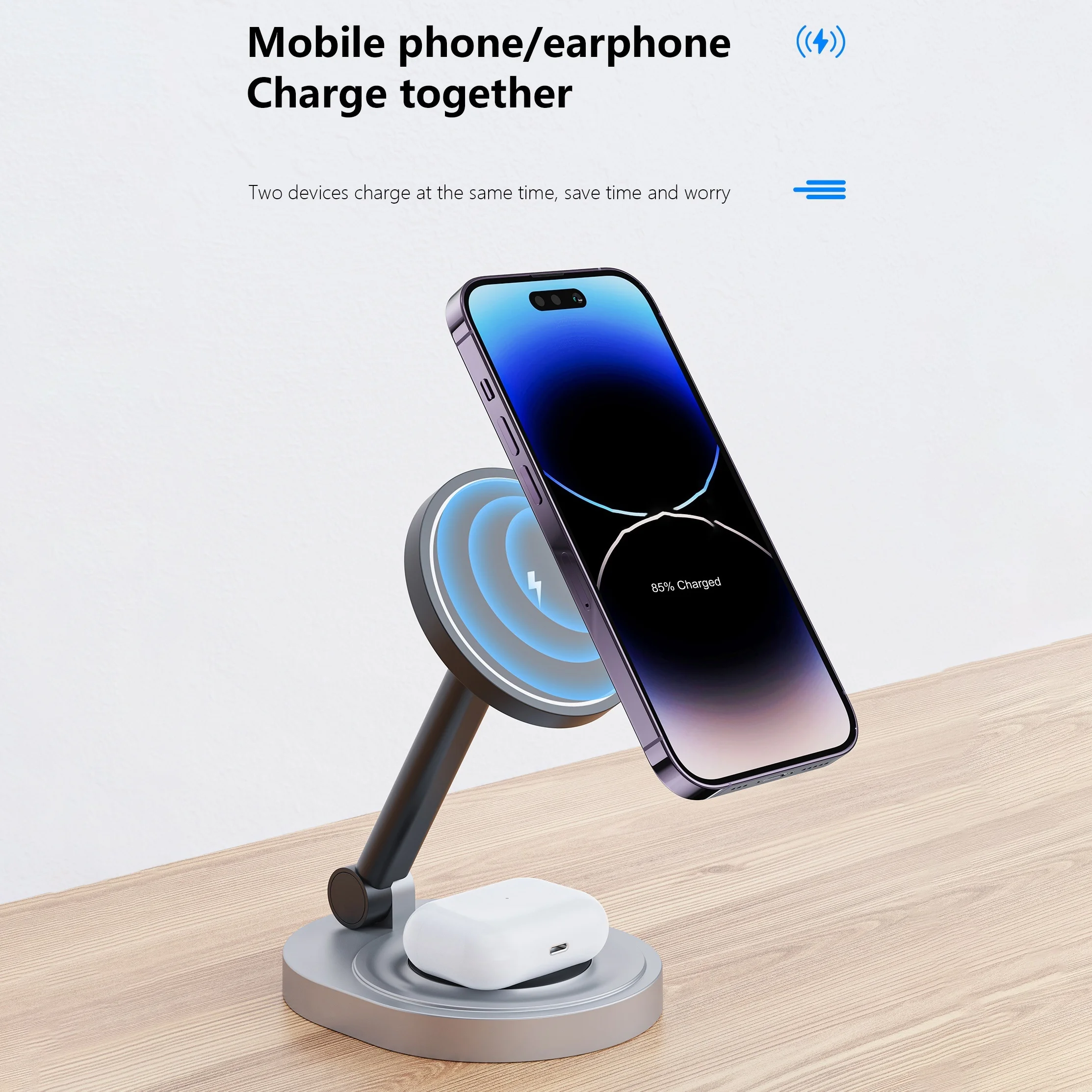 2 in 1 magnetische draadloze o - Desk Charging Station recensie en prijs