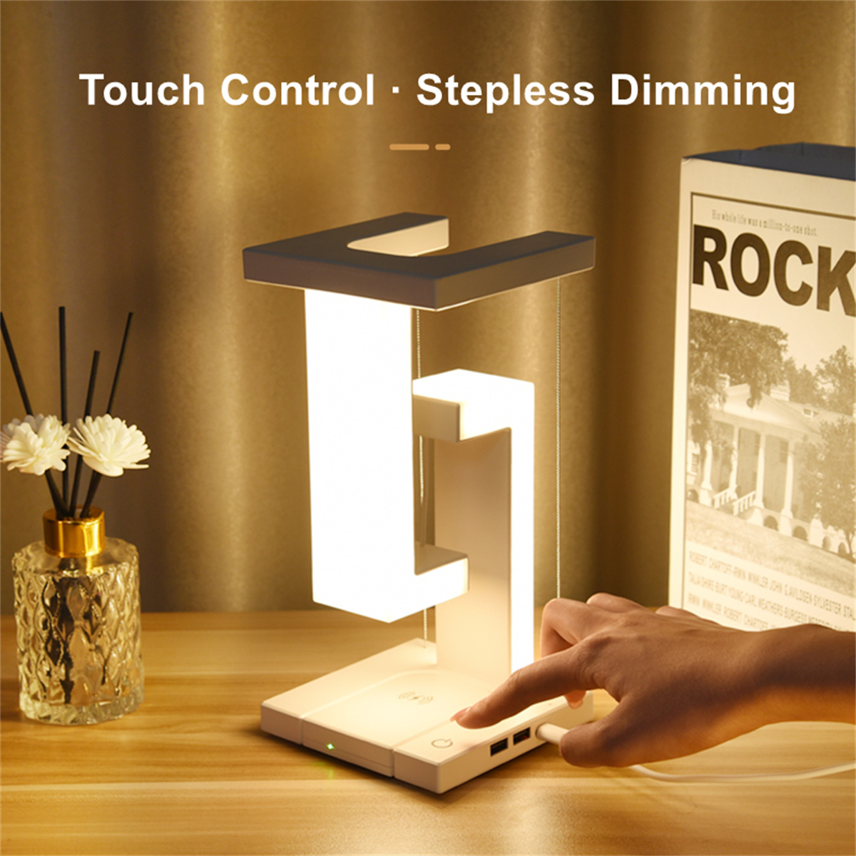Drijvende bureaulamp met draad - Desk Charging Station recensie en prijs