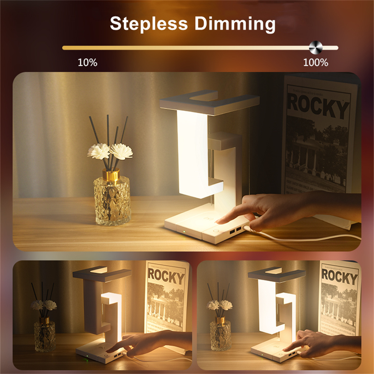 Drijvende bureaulamp met draad - Desk Charging Station recensie en prijs