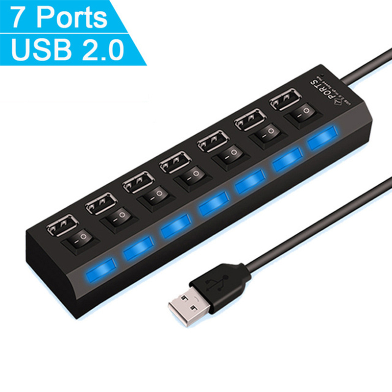 7-poorts USB 2.0 hubsplitter v - Home Office Laptop recensie en prijs