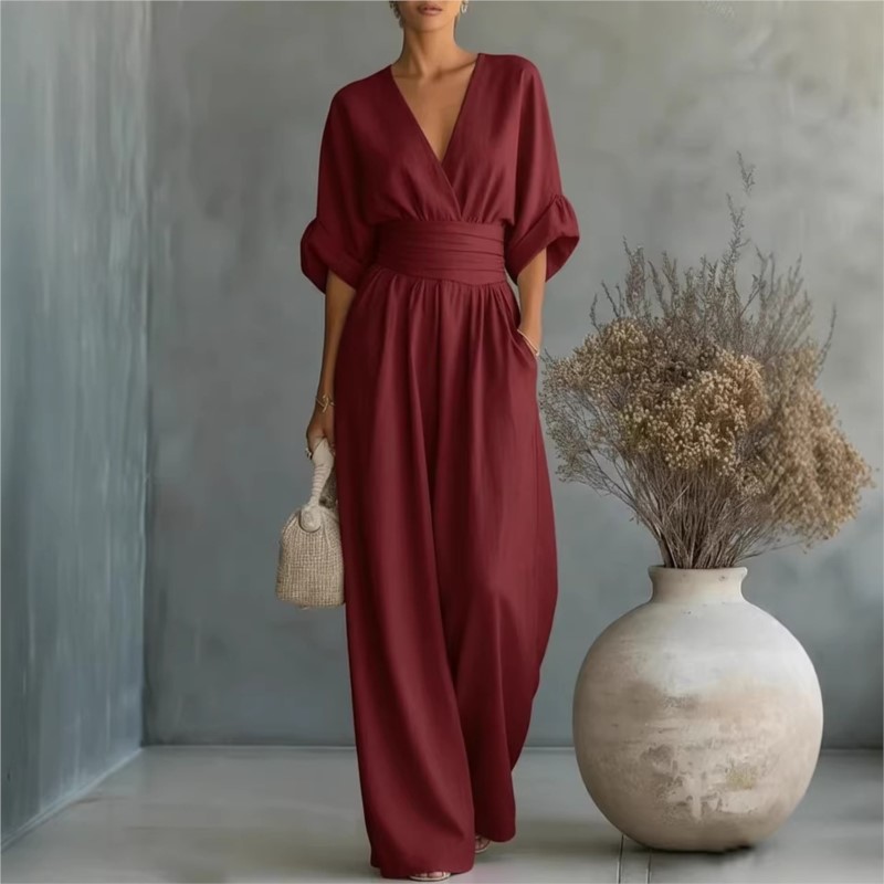 Zomerse sexy jumpsuit met diep - Home Office Romance recensie en prijs