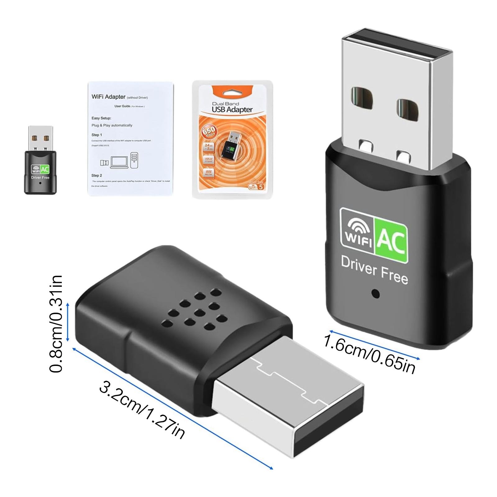 AC600 USB WiFi-adapter, dual-b - Home Office Laptop recensie en prijs