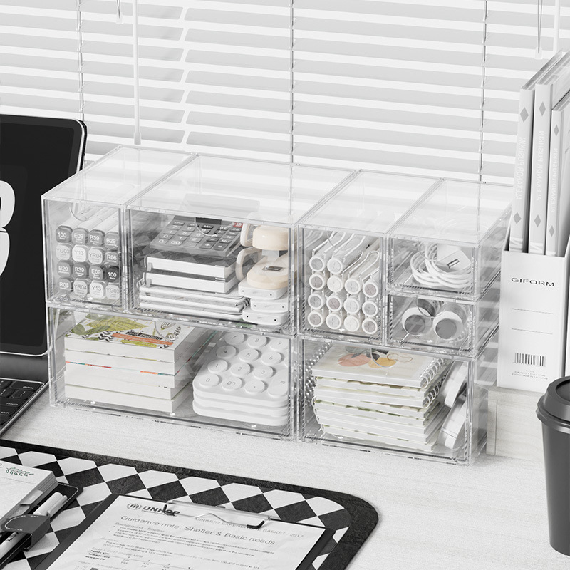 Acryl stapelbare opbergdoos, s - Home Office Desk With Drawers recensie en prijs