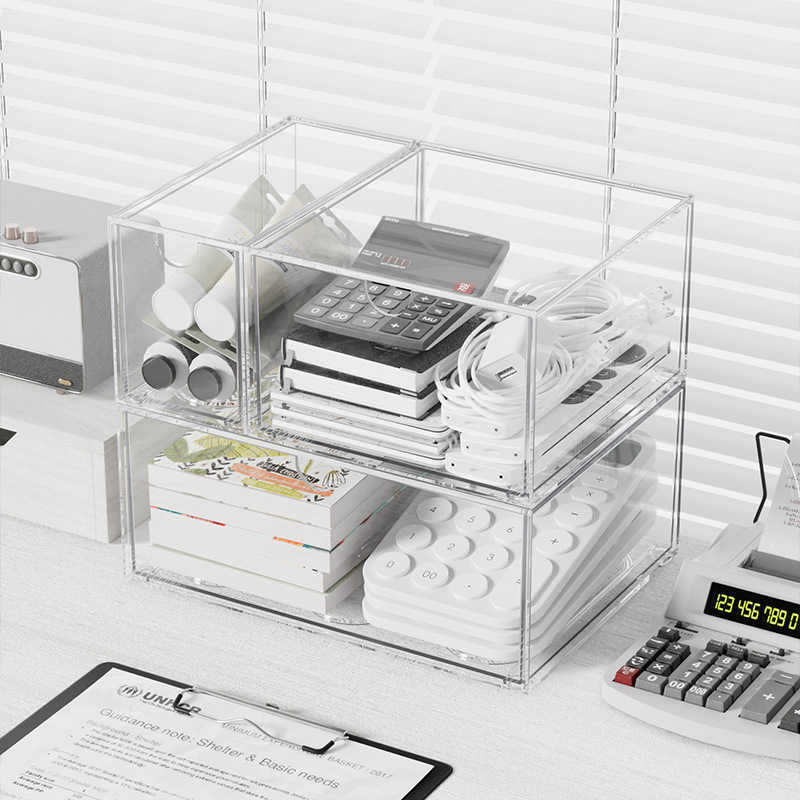 Acryl stapelbare opbergdoos, s - Home Office Desk With Drawers recensie en prijs